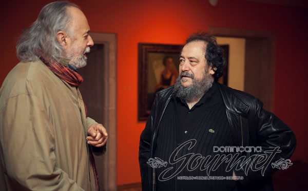 Los artistas Alfonso Rivera de Aguilar y J. Méndez.